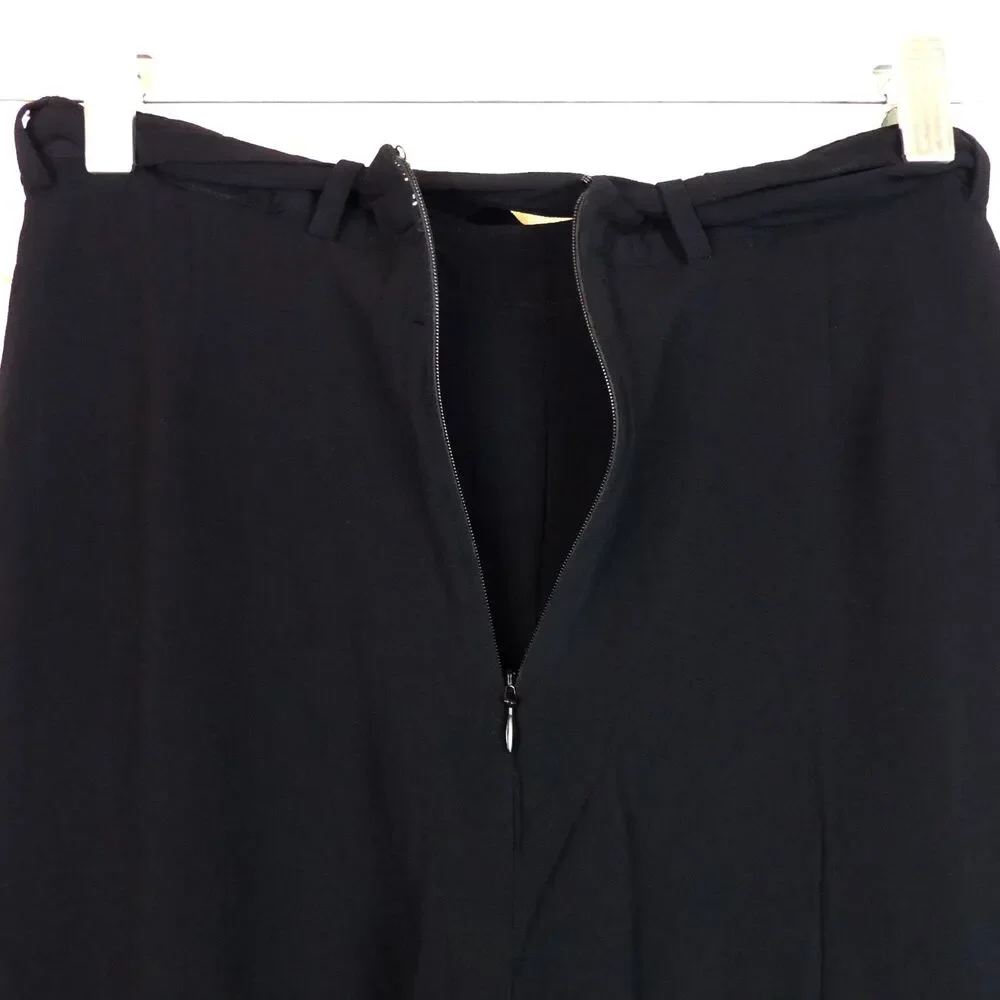 Reformation Pants Womens 8 Black Wide Leg High Rise Tie Belt Flowy Lined Boho - Picture 11 of 11